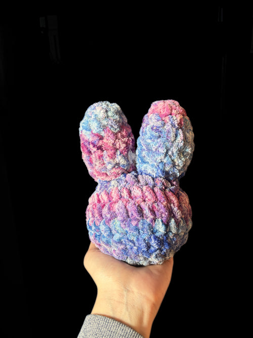 Blue Crochet Bunny Head