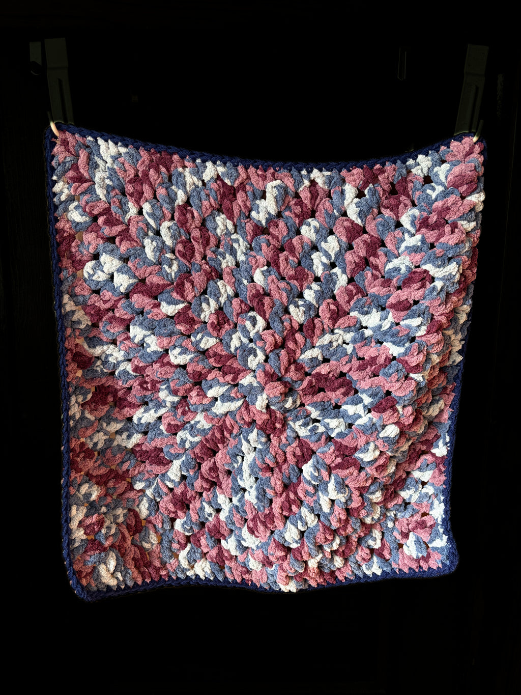 Blue Crochet Baby Blanket