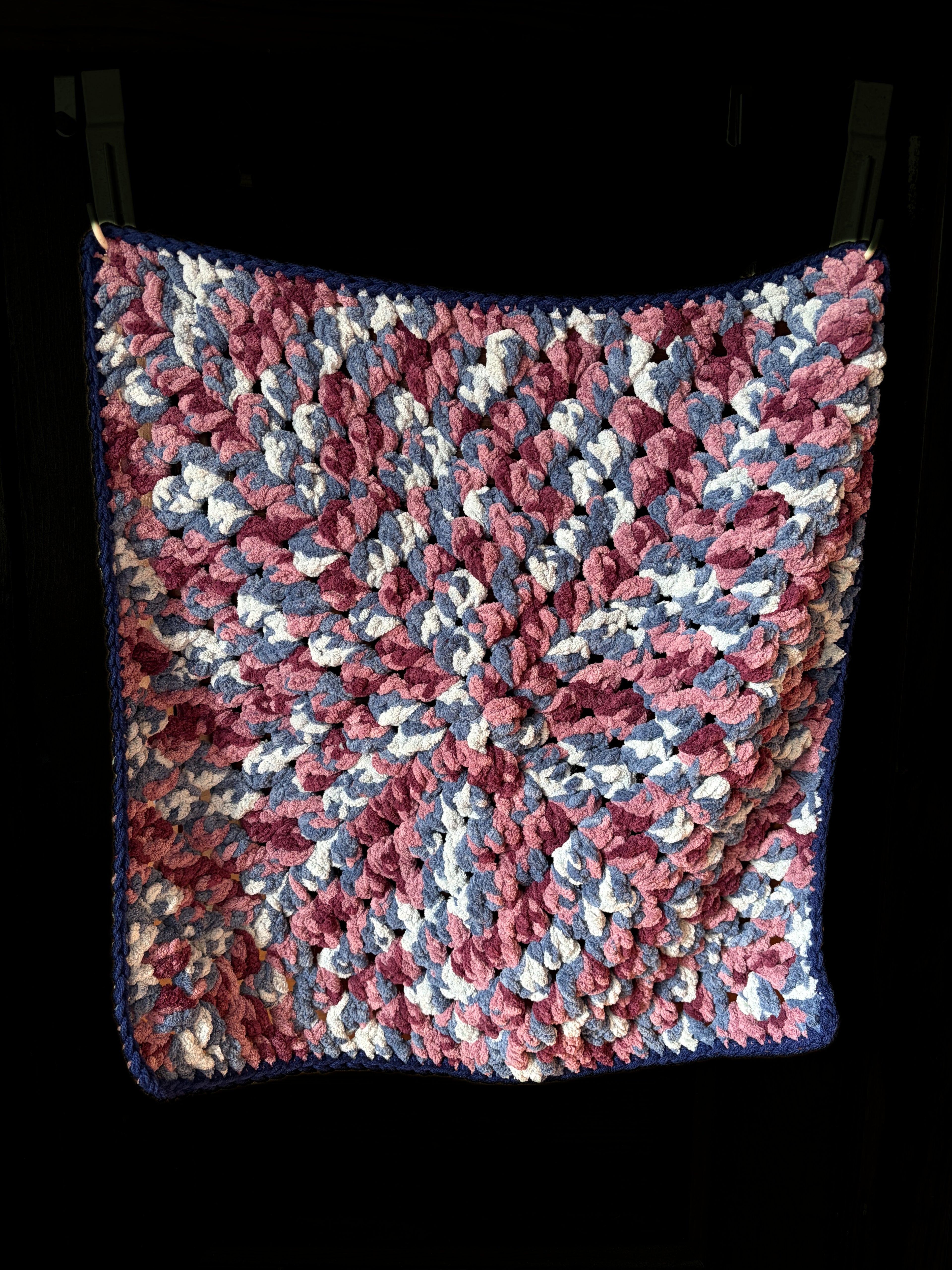 Blue Crochet Baby Blanket