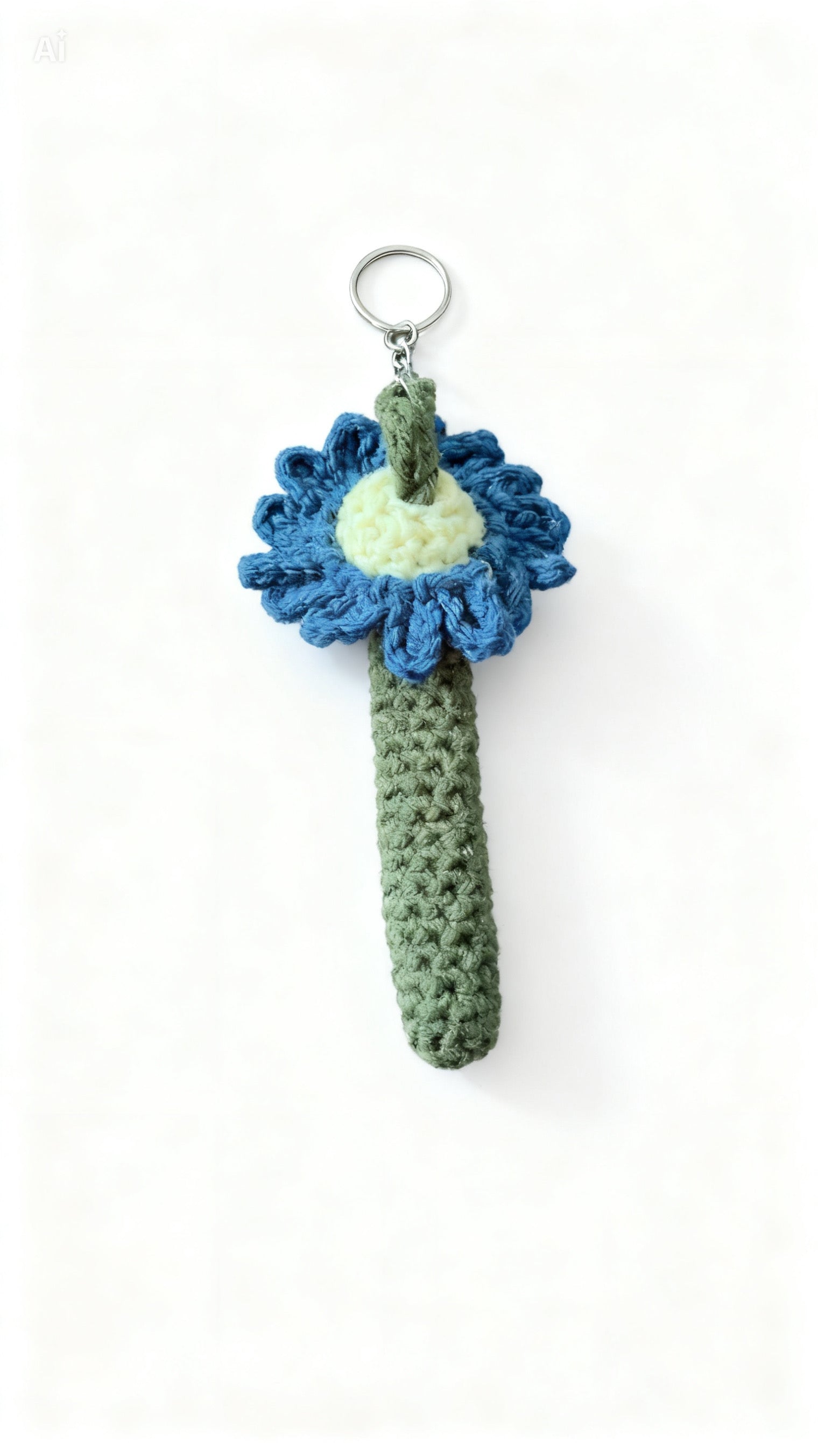 Handmade crochet daisy vape pen holder keychain