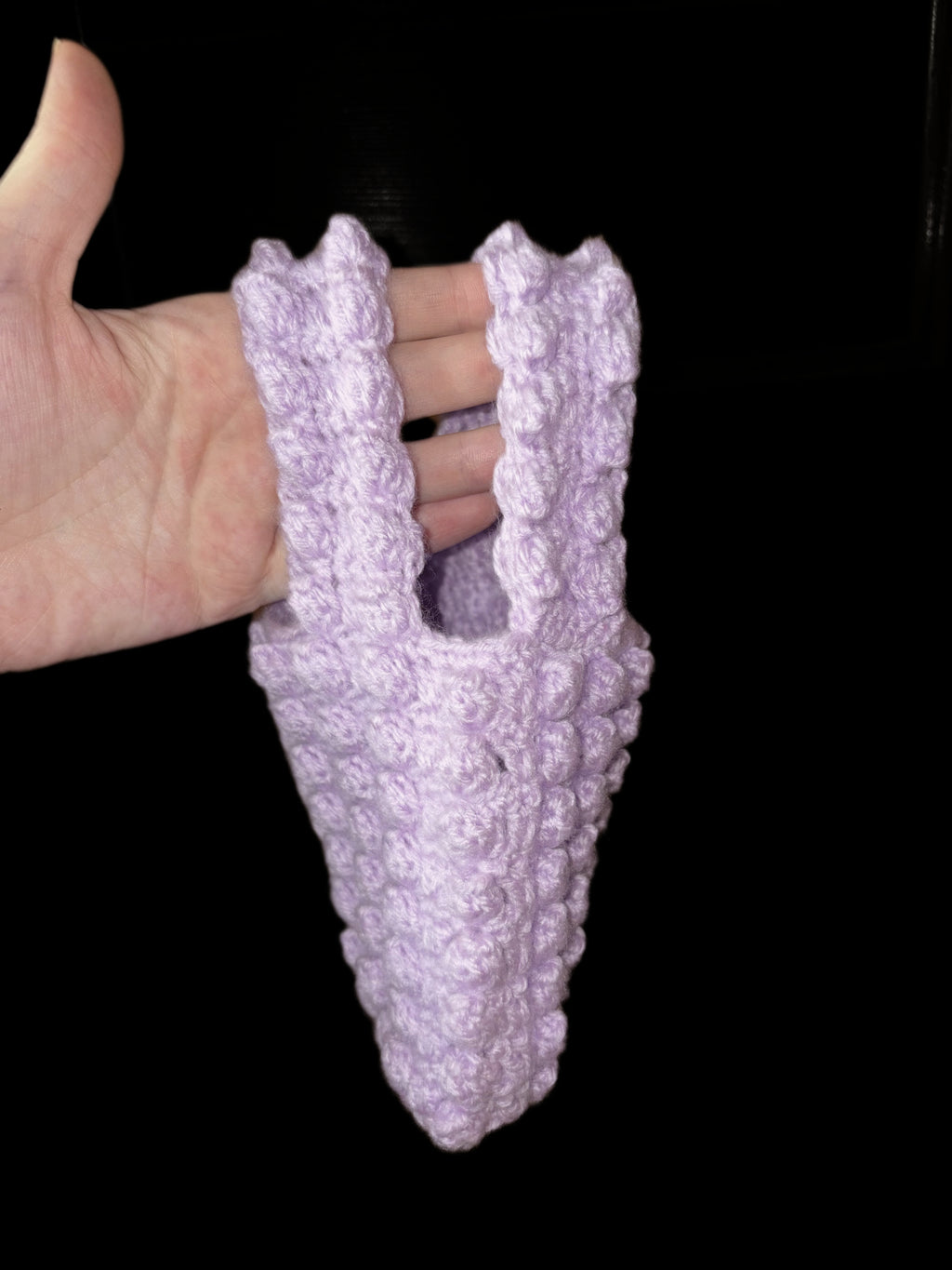 Crochet Petite Purple Handbag