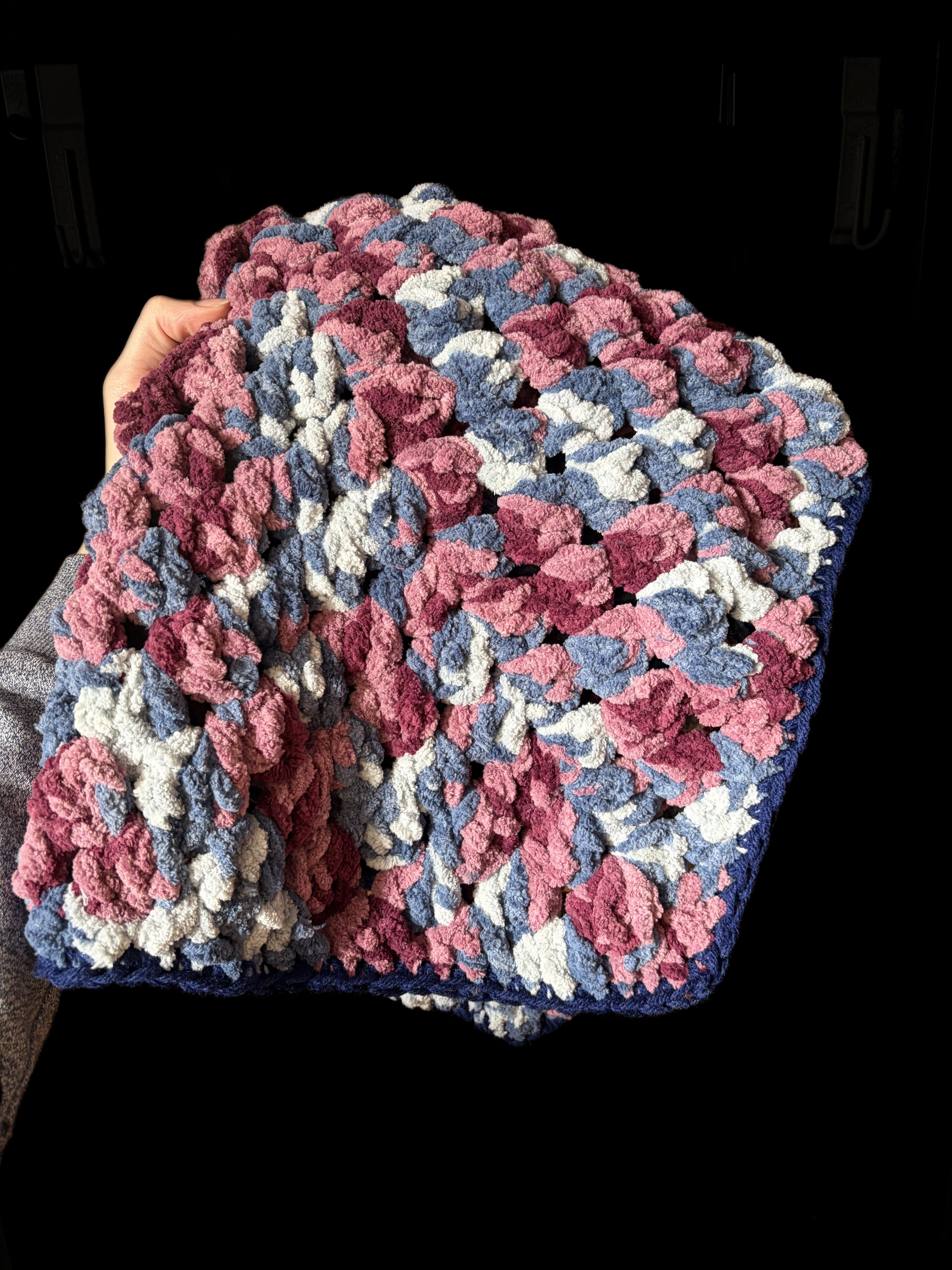 Blue Crochet Baby Blanket